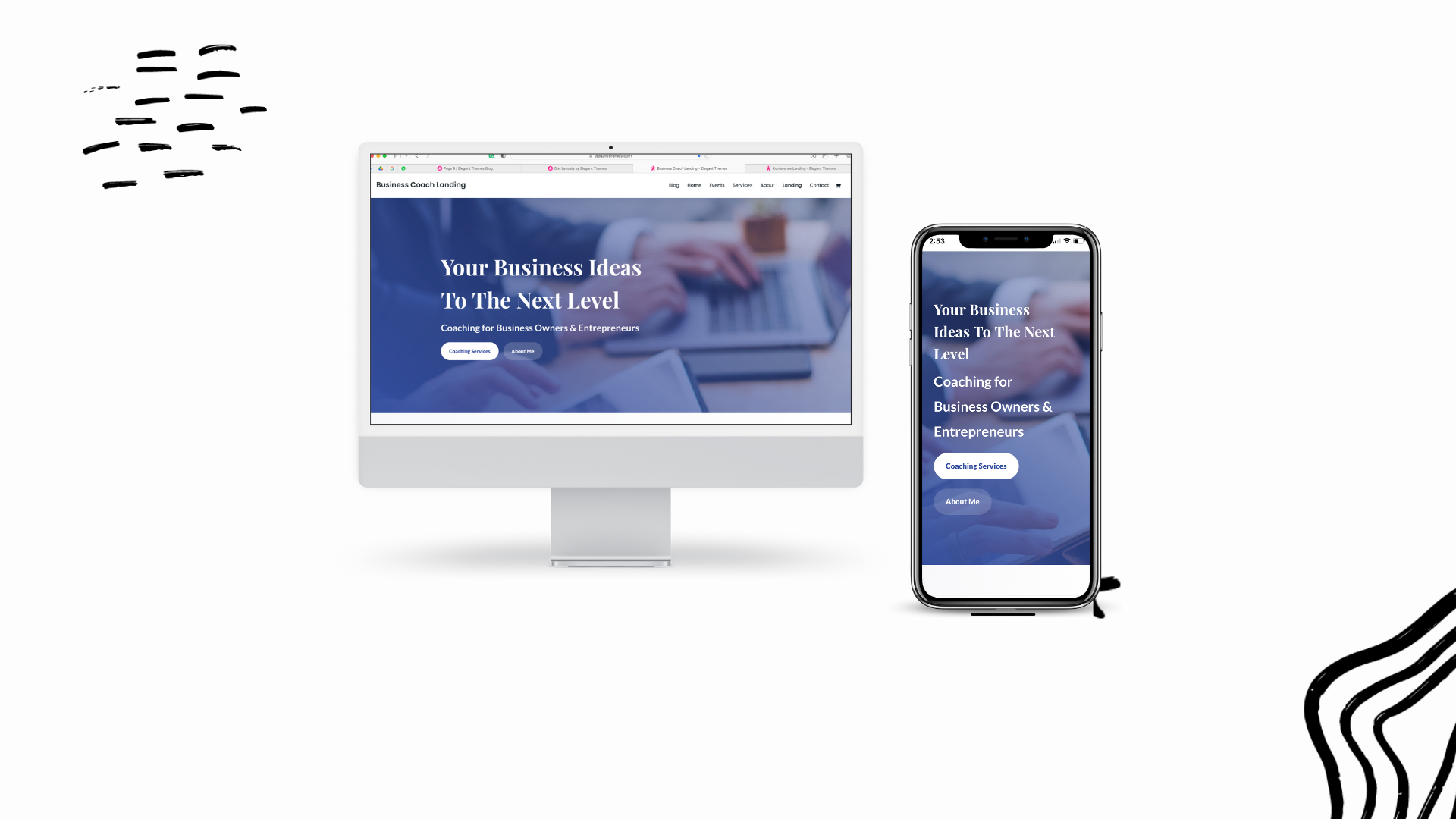 Business Coach WordPress Landing page | My Heart Studio